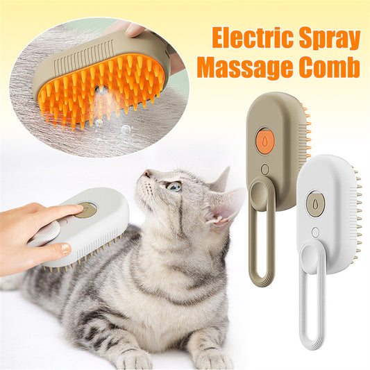 3-in-1 Electric Pet Brush – Steam Grooming Comb Tool - PetCare
