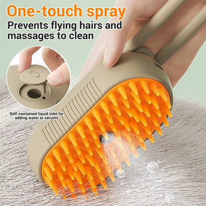 3-in-1 Electric Pet Brush – Steam Grooming Comb Tool - PetCare
